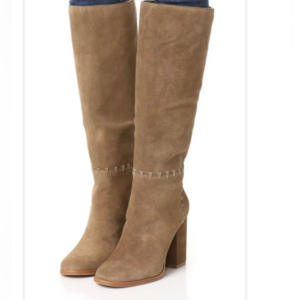 Tory Burch contraire whipstitch suede boots